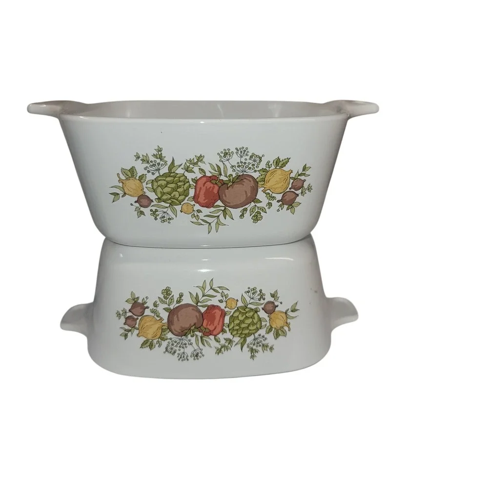 Vtg Corning Ware‎ Spice O Life P-43-B Petite Casserole Dishes 2 3/4 Cup Set of 2